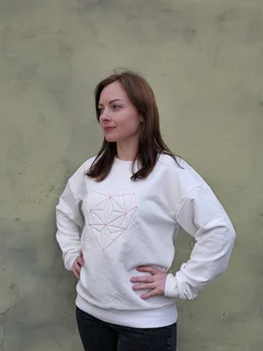 свитшот,сердце,вышивка